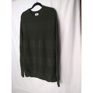 Old Navy 100% Cotton Sweater Sz LG Long Sleeve Knit Academia ski lodge fisherman